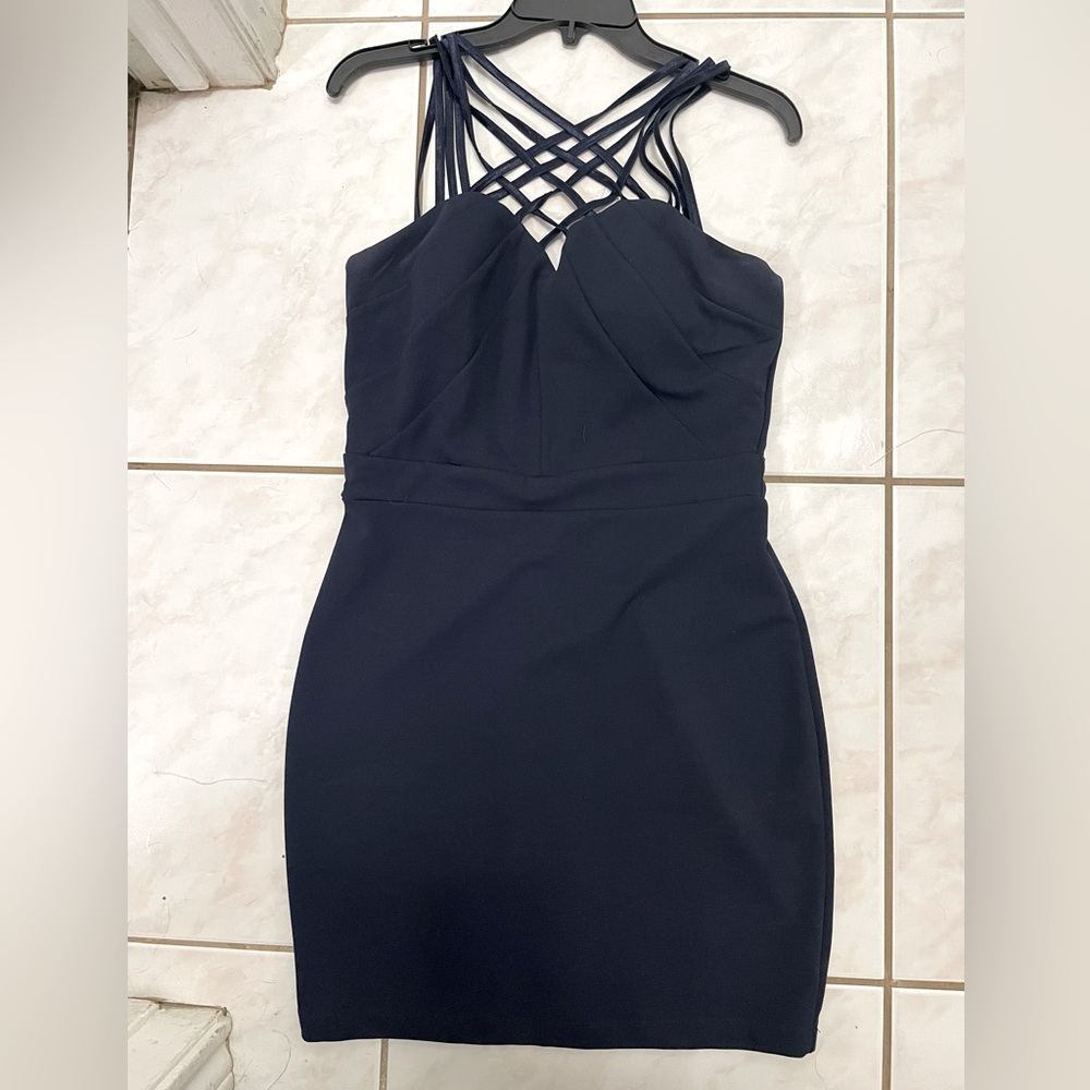 Navy Blue short tight dress - Junior L by Honey and Rosie